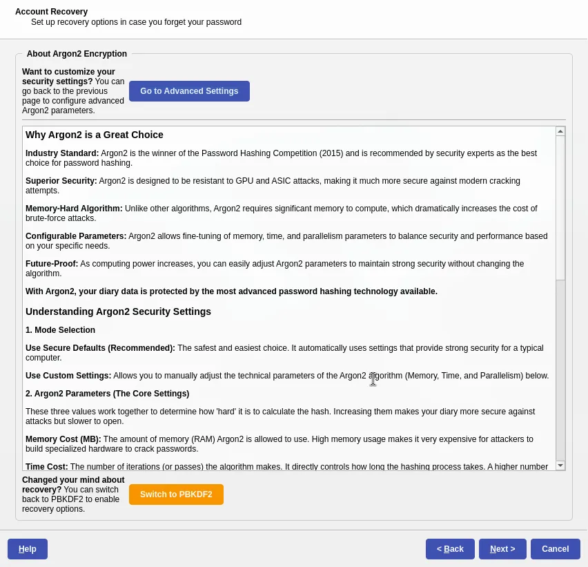 No Recovery for Argon2